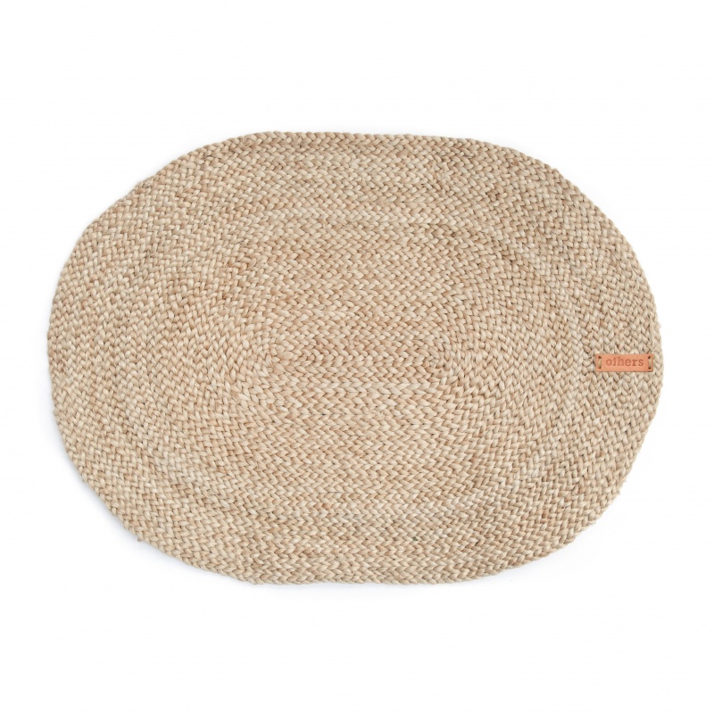 Oval Placemat - Jute (leather tag)